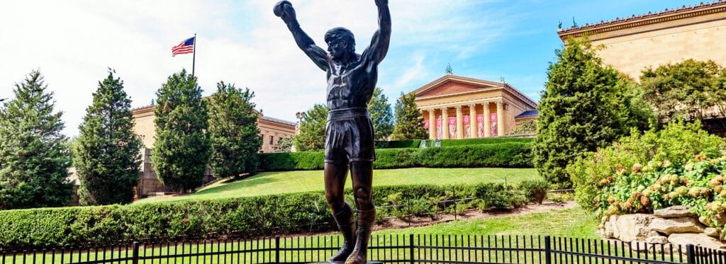 Rocky statue