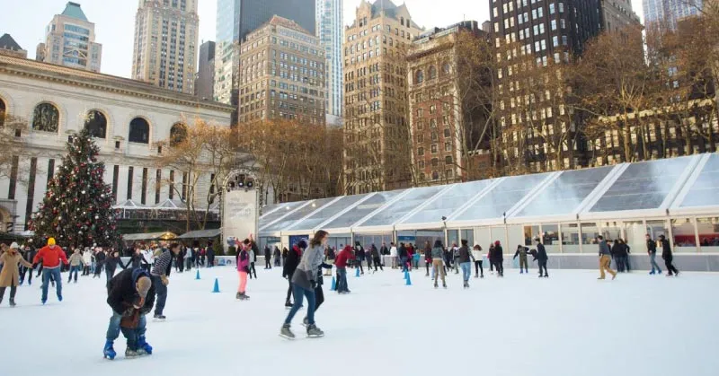 Ice skating in New York