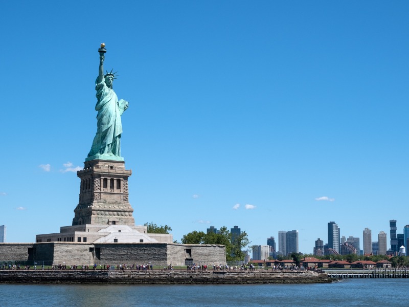 Spring in New York - Liberty Statue